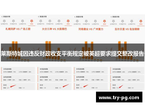 莱斯特城因违反财政收支平衡规定被英超要求提交整改报告