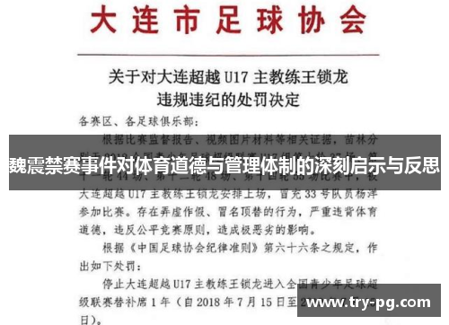 魏震禁赛事件对体育道德与管理体制的深刻启示与反思