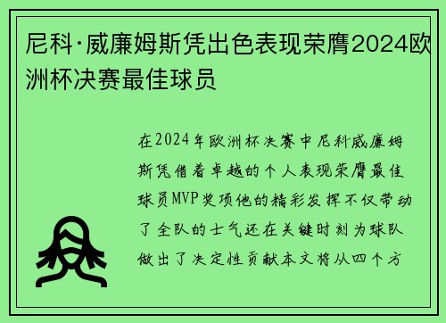 尼科·威廉姆斯凭出色表现荣膺2024欧洲杯决赛最佳球员